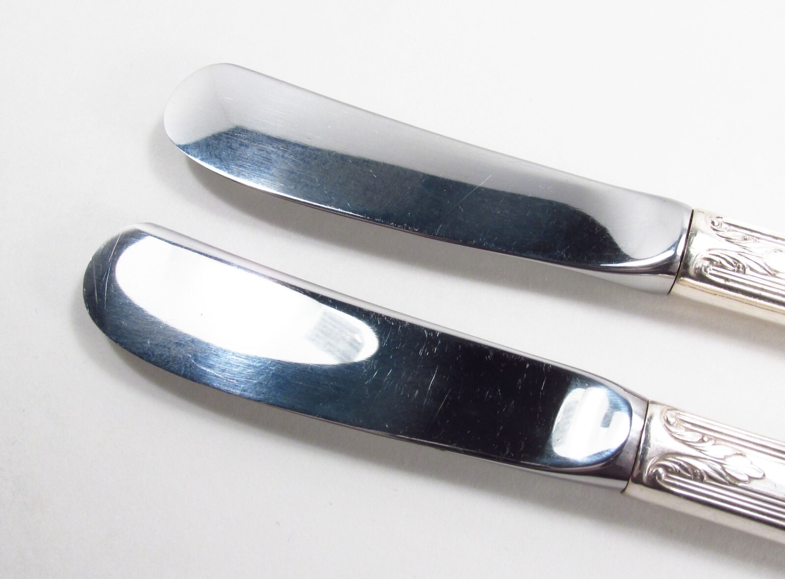 Two Vintage 1947 Fine Arts Processional Sterling Silver HH Paddle Butter Knives