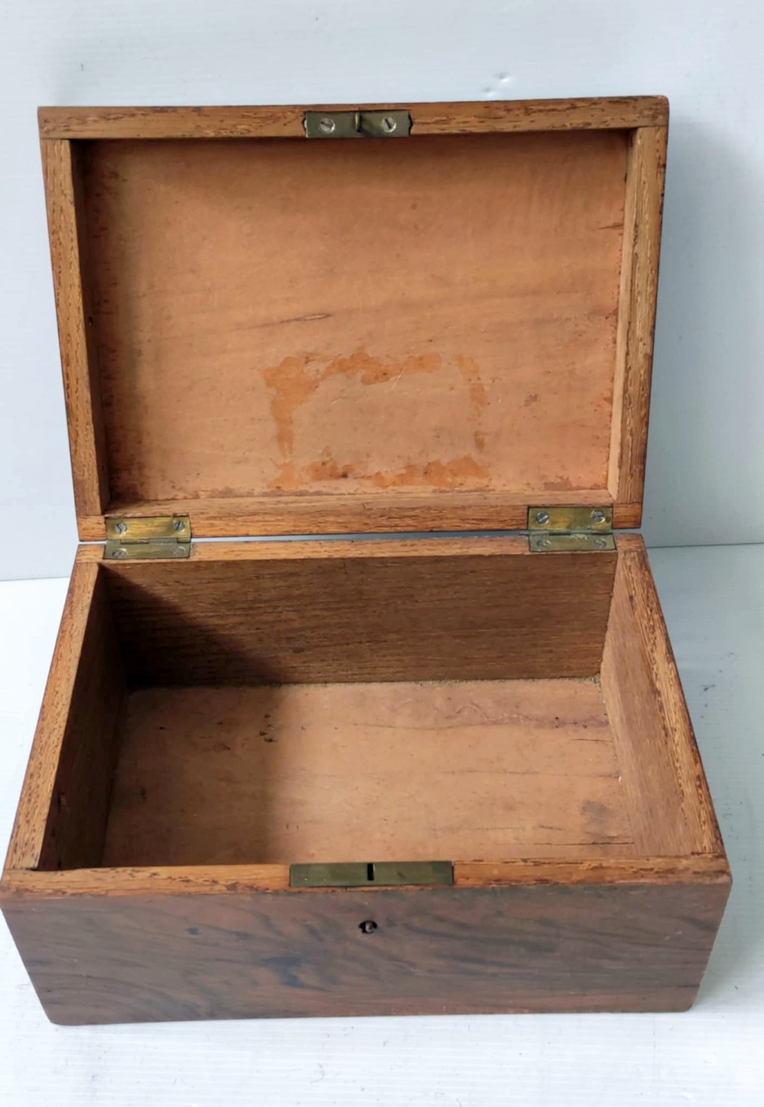 Solid Walnut Wood Box Antique
