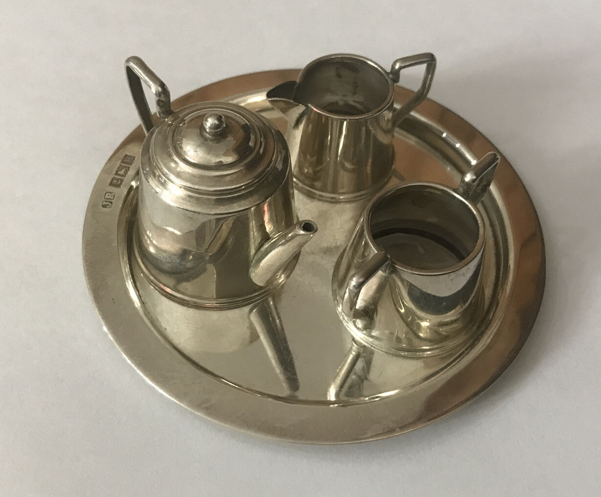Vintage Hallmarked HM Sterling Silver 925 Tea Set Miniature Mini Dolls House