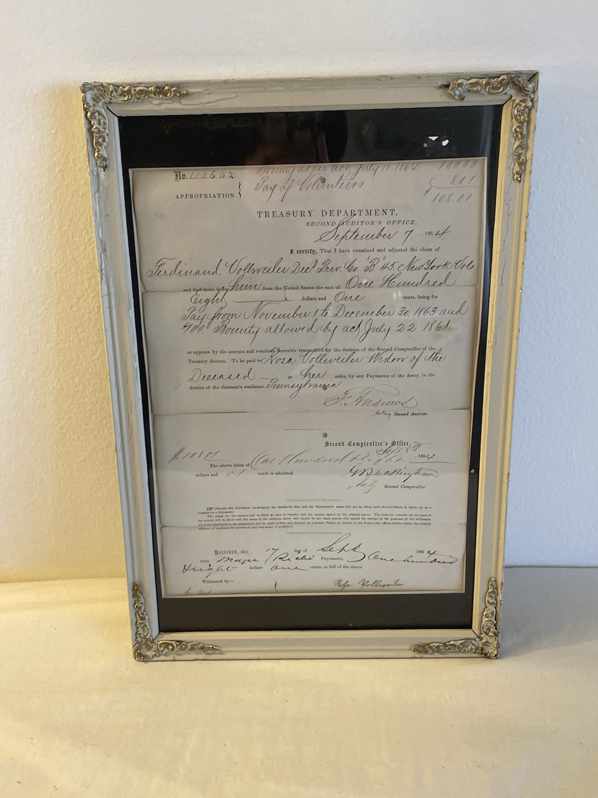 ‎‏This document was the U.S. Treasury Department from September 7, 1864