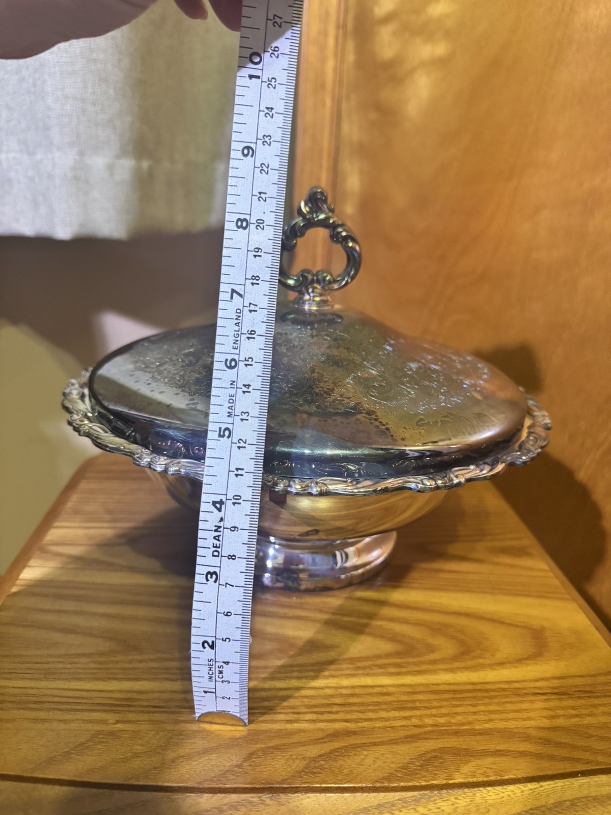 Vintage Oneida Silver Plated Serving Bowl with Lid And PYREX 1.5 qt Bowl Insert