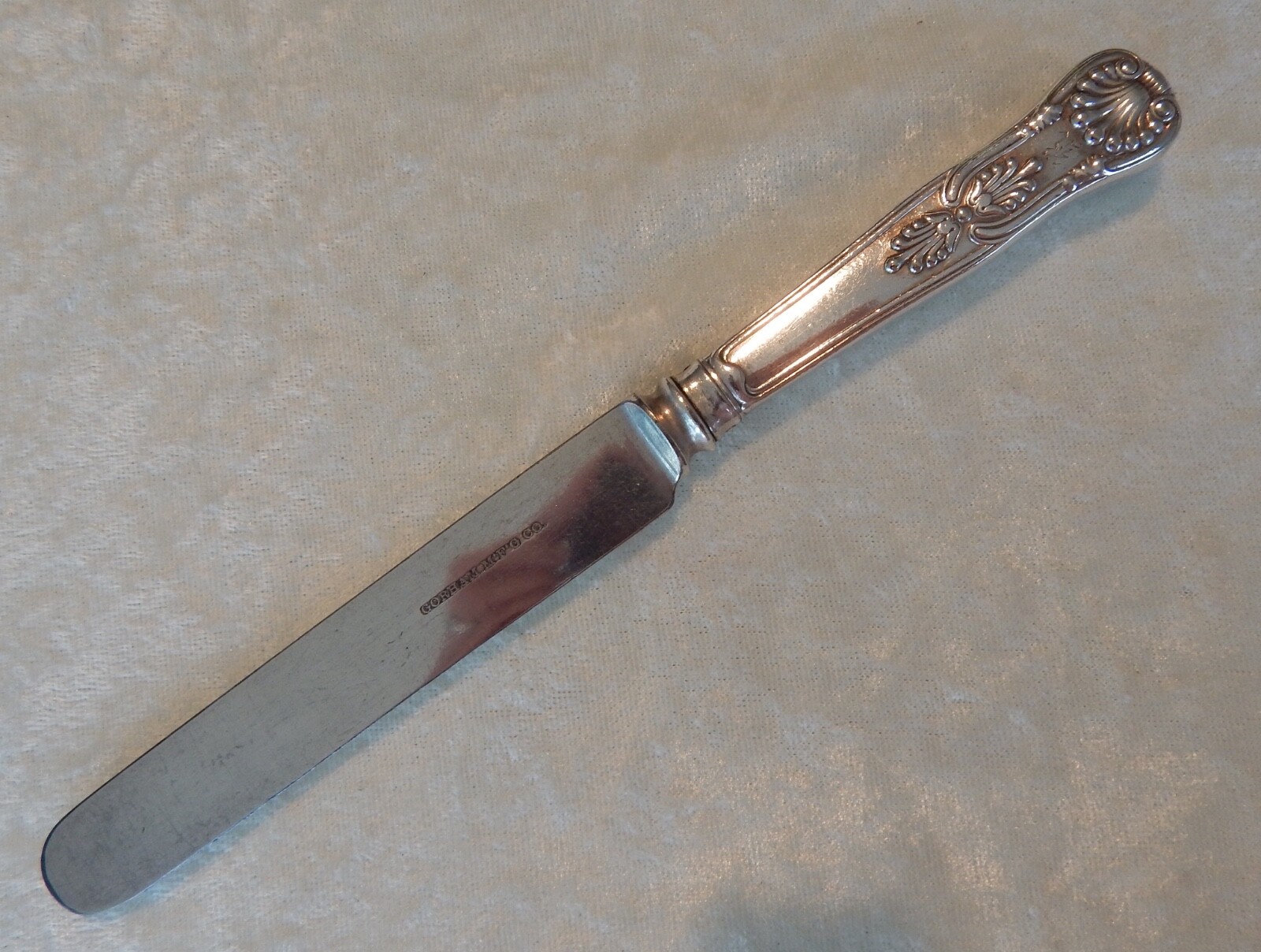 KINGS II GORHAM STERLING SILVER BLUNT BLADE DINNER KNIFE 8 3/4″ with BOLSTER R