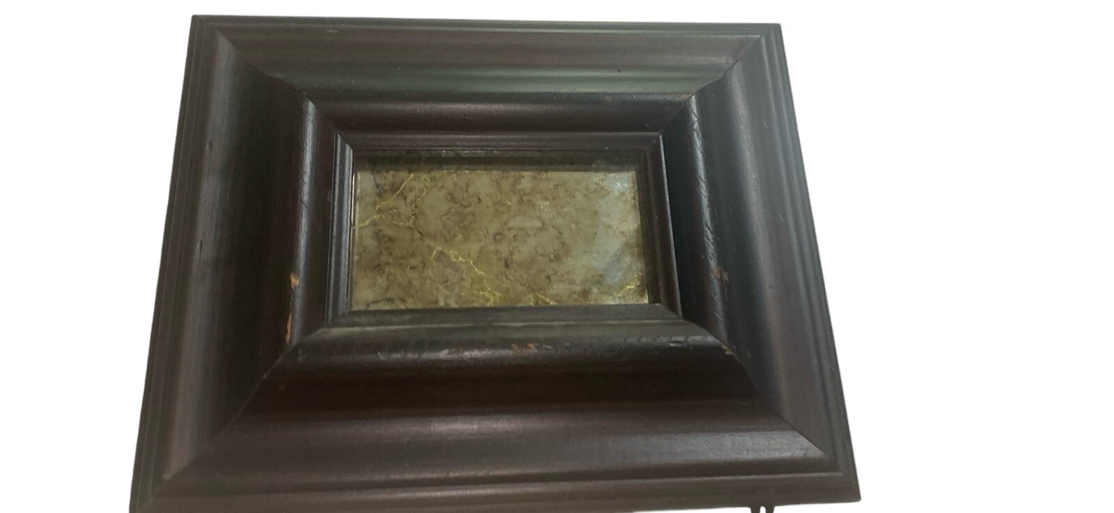 Vintage Antique Early 20th Century Small Wood Framed Mirror