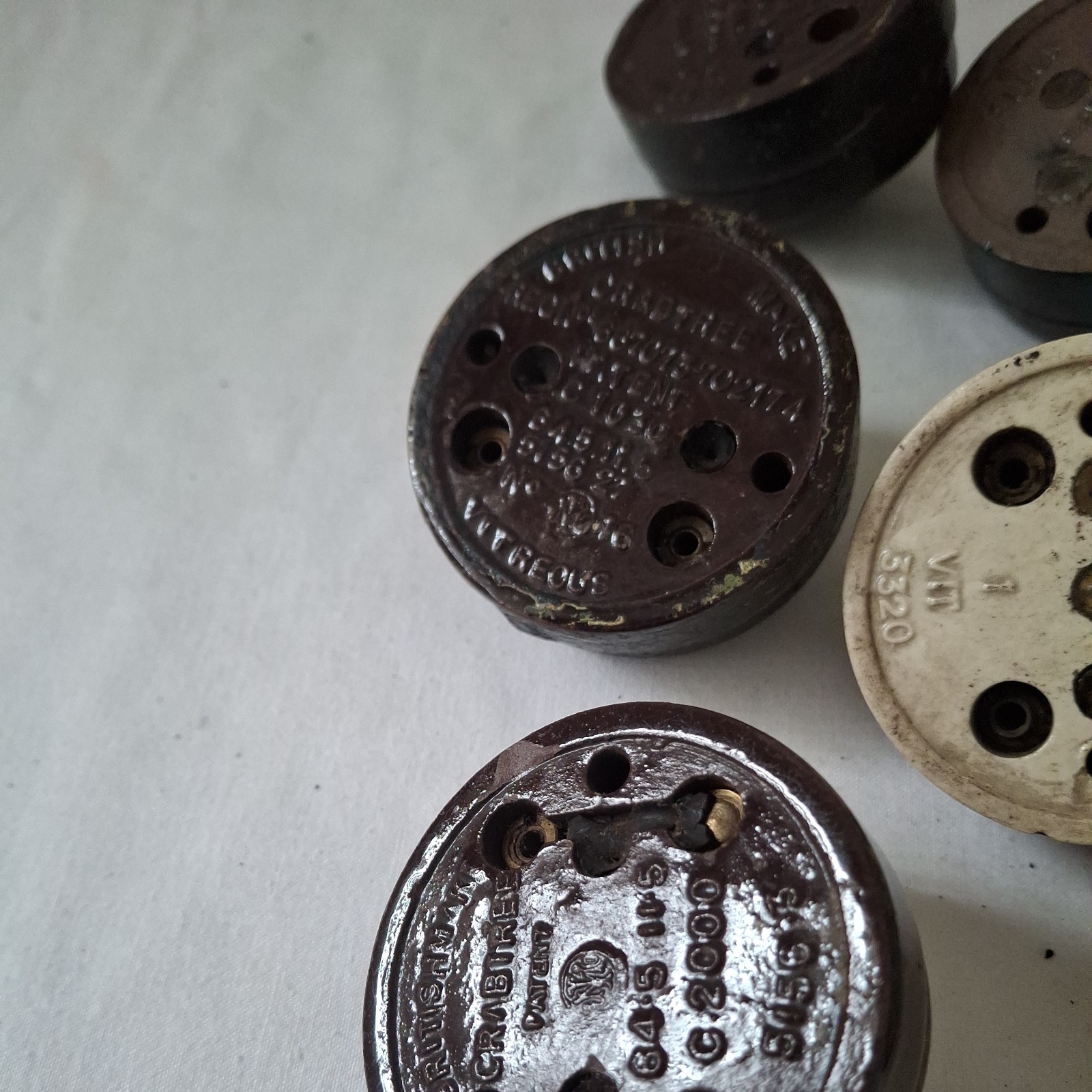 Antique Ceramic Light Switches Old Dolly Switches metsl brass