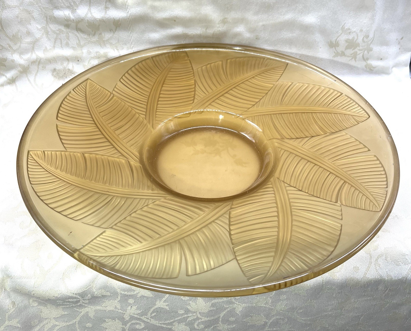 Daum Large Bowl Centerpiece Plate Coupe Center Table Art Deco