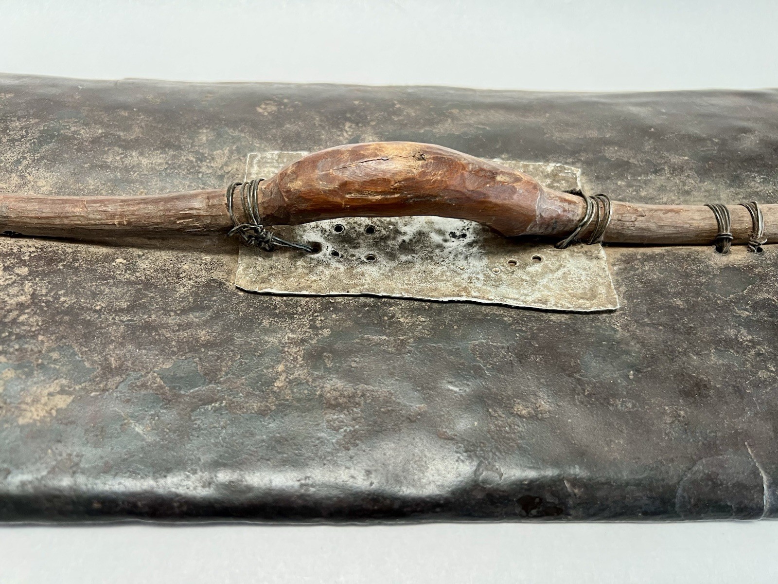 Turkana Tribe of Kenya – Rare Old African Iron Shield – Hunting Warfare. Patina!
