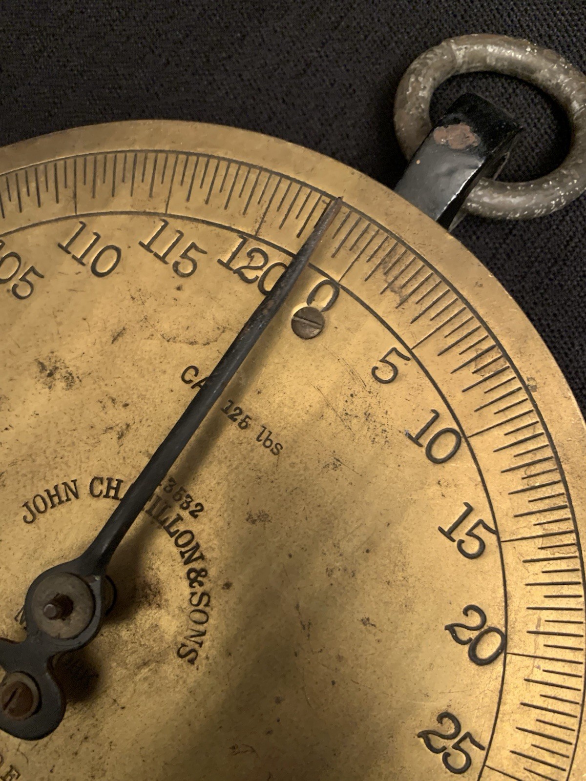 John Chatillion Brass Round Faced Scale 125 Lbs 13532 James Geddes San Francisco