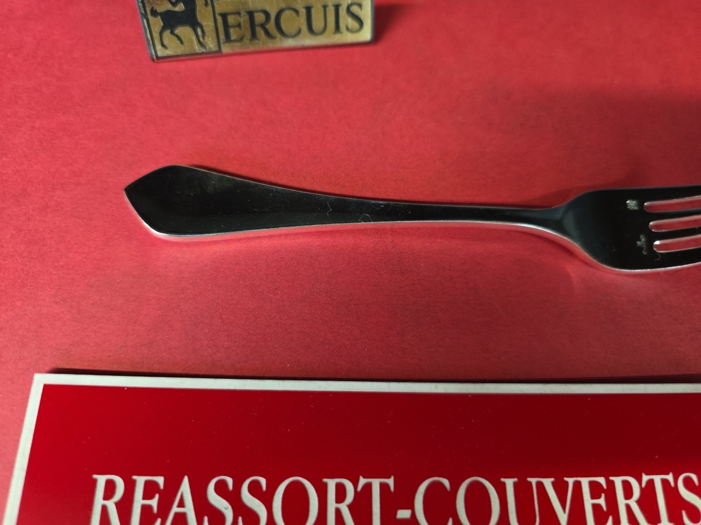 Table Fork 20.5 Cm Ciseaux Ercuis In Great Condition SILVER PLATED