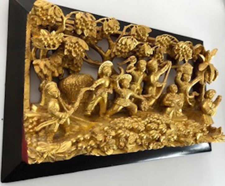 Rare Antique Chinese Opium Den Panel, Circa 1910 – Museum Quality