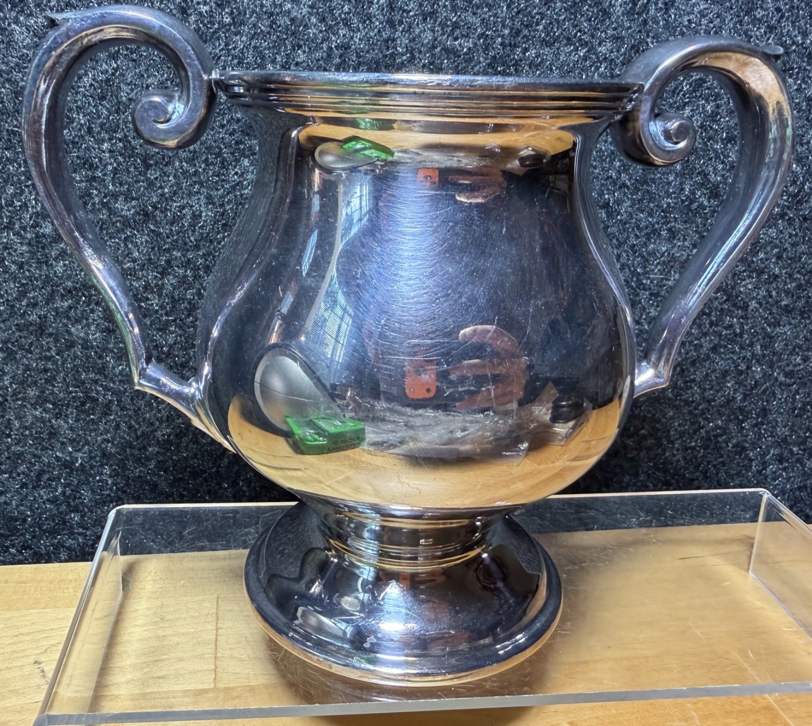 Antique Silverplate Sheffield EPNS Loving Cup Goblet – 4 3/4″ Tall