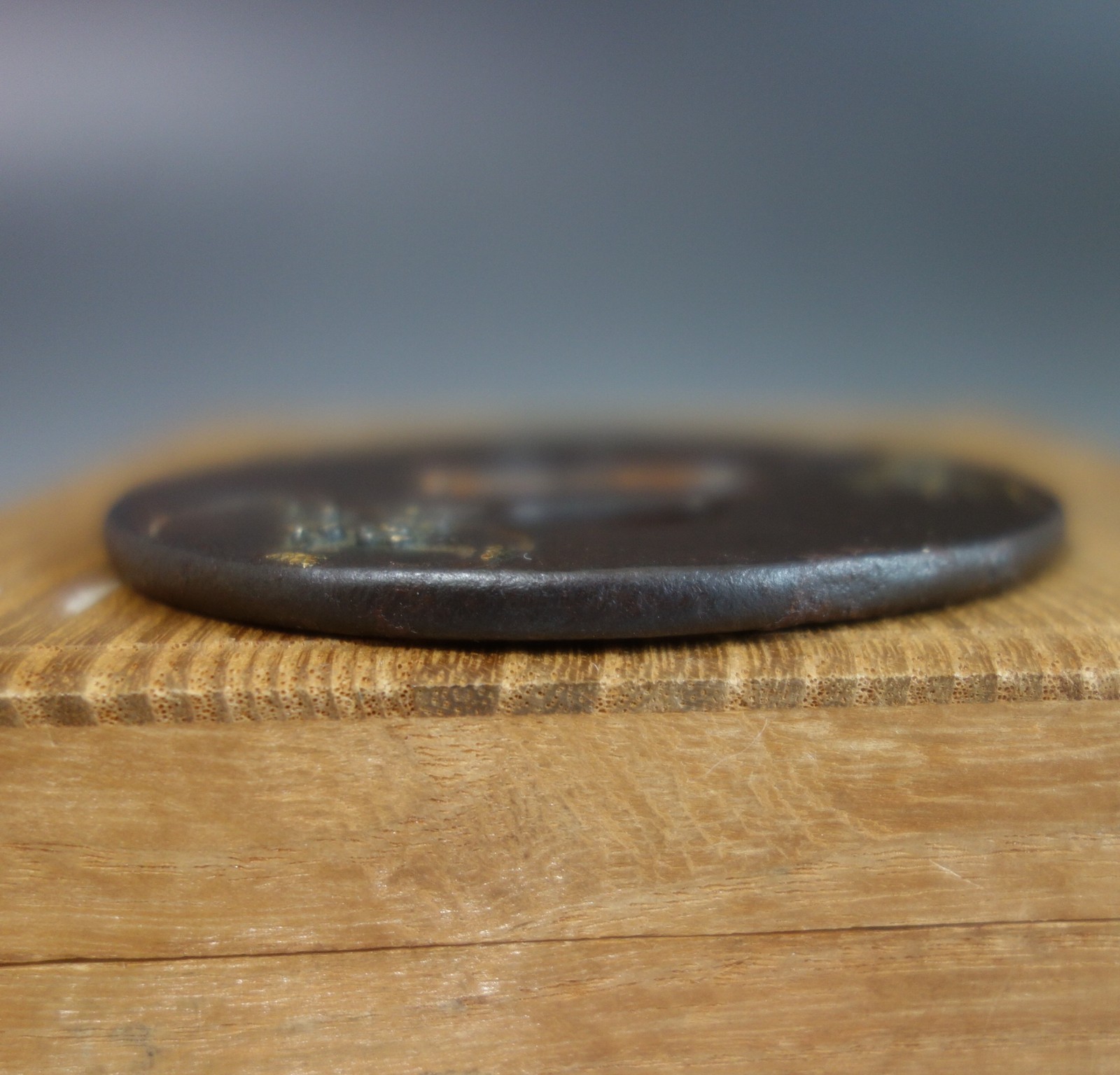 Tsuba guard window picture pine tree bamboo leaf ume Samurai Sword fitting Edo