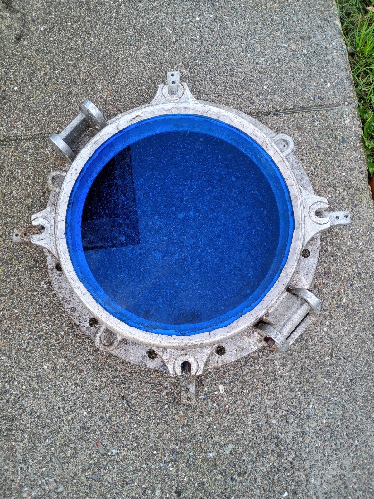 Antique Ship Glass Window Décor 15″-PORTHOLE
