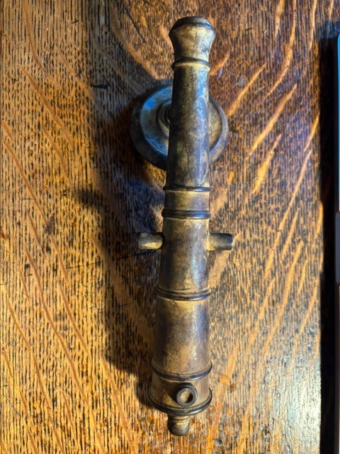 Harvin Solid Brass Cannon Door Knocker Nautical Military VTG 8 3/4” Maritime
