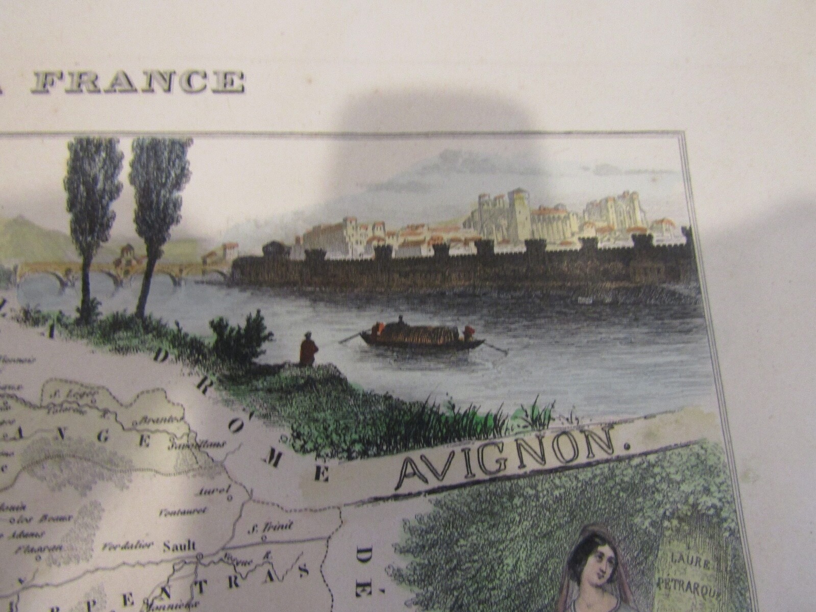 1830’S ORIGINA ,A.VUILLEMIN, LA FRANCE, MAP ,HAND COLORED