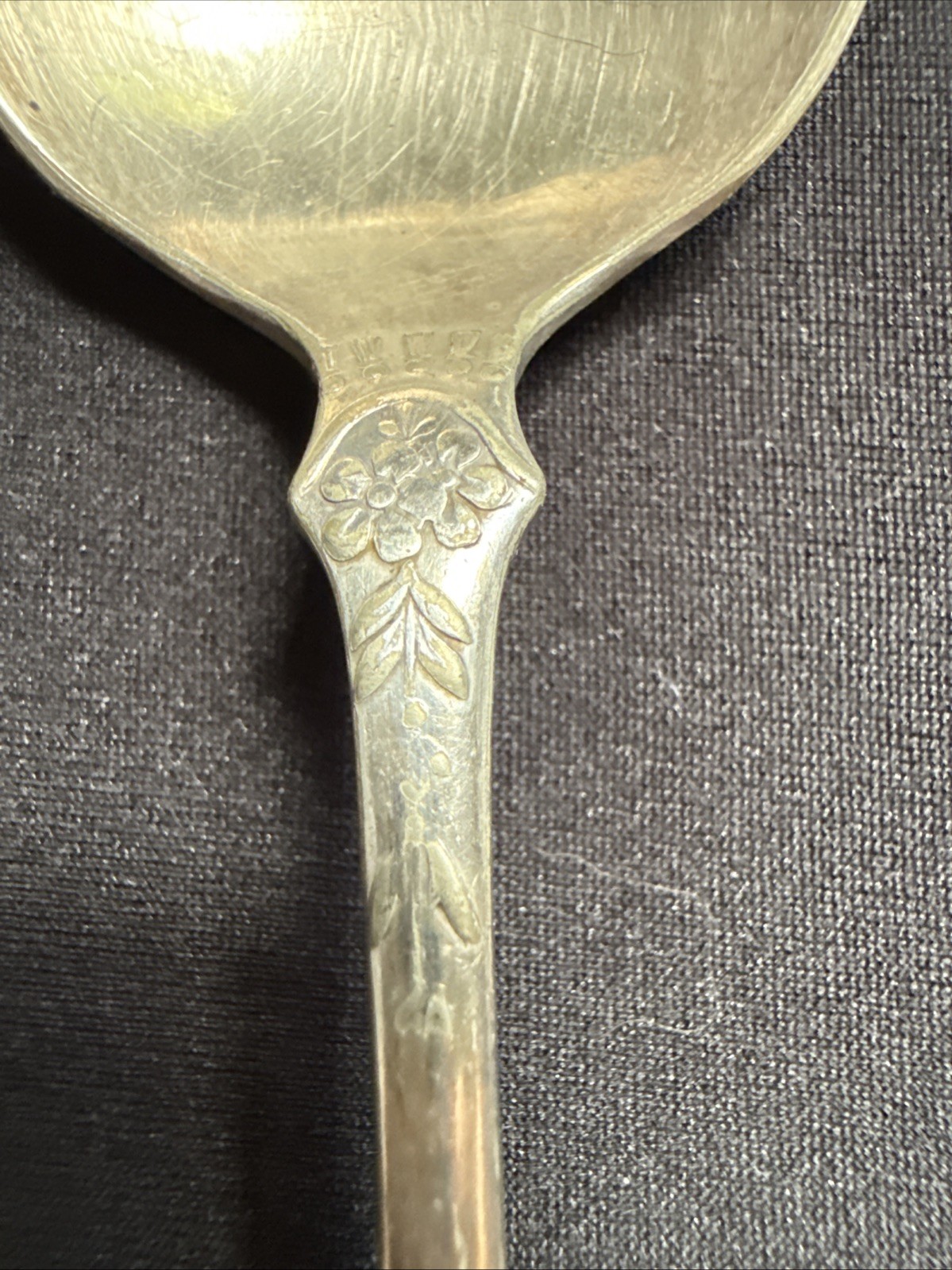 Antique 1847 Crown Pattern Large Spoon By Rogers Bros Silver Plate