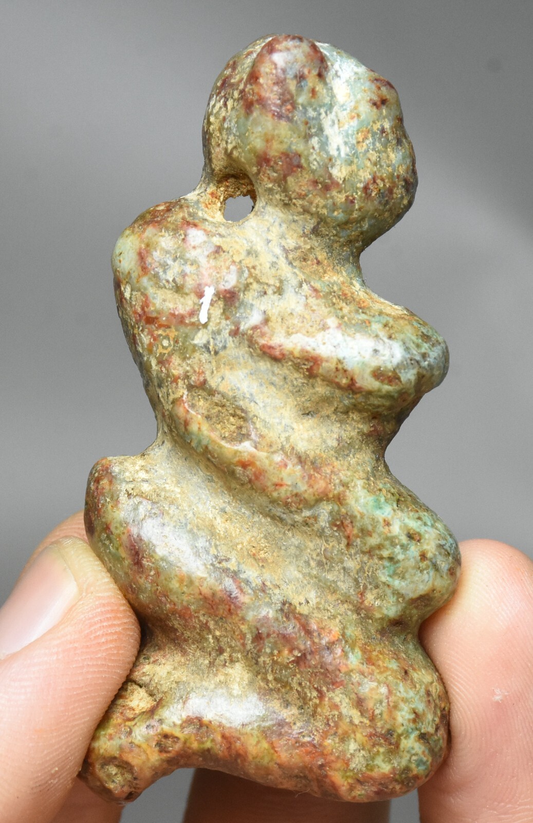 6CM China Hongshan Cultue Old Jade Carve Beast Face People Man ADULT only