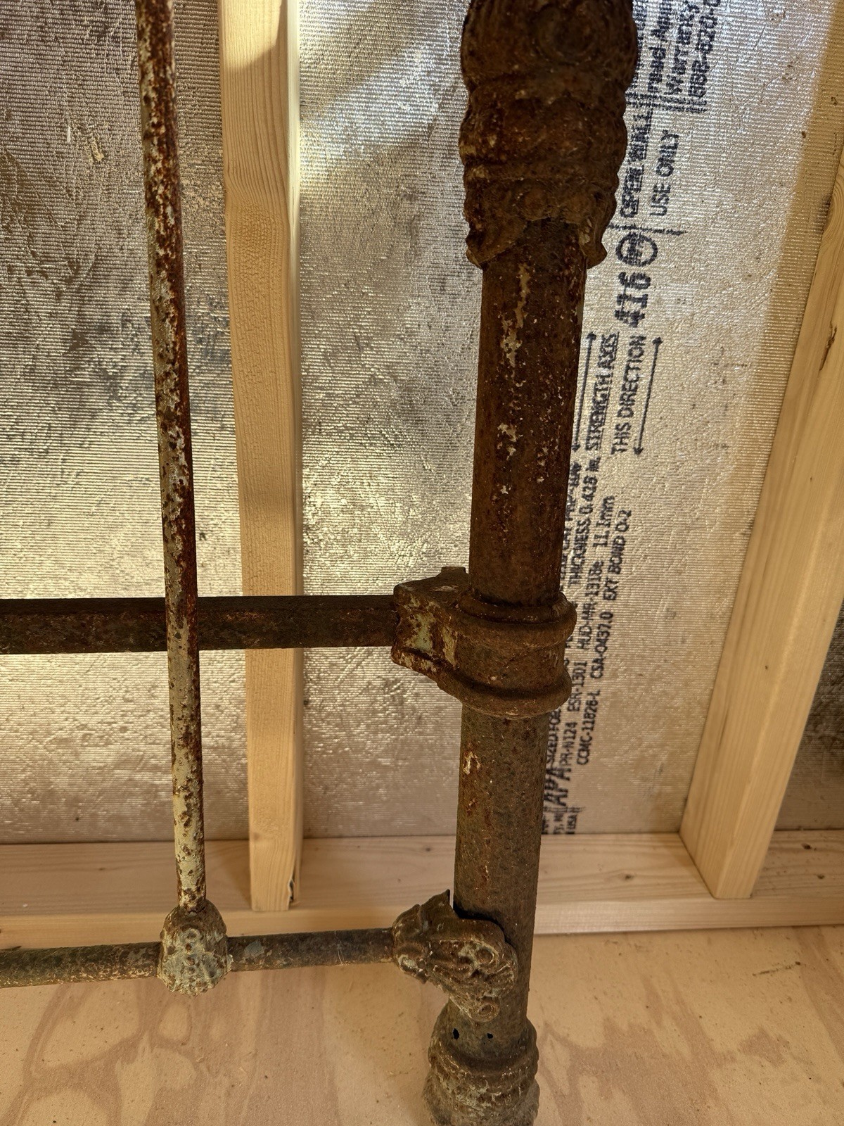 Reduced! Complete Vintage Bed Frame Side Rails Box Spring. Believed Cast Iron