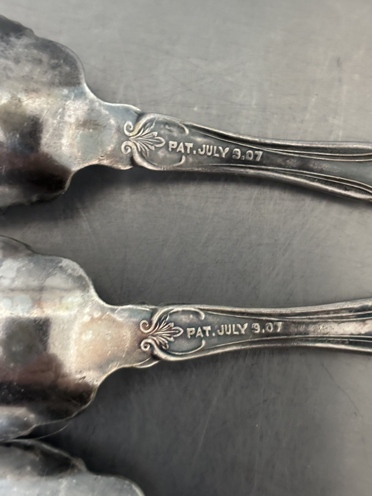 4 Antique Silverplate Fruit Spoons Rogers ALHAMBRA Grapefruit circa 1865-1867