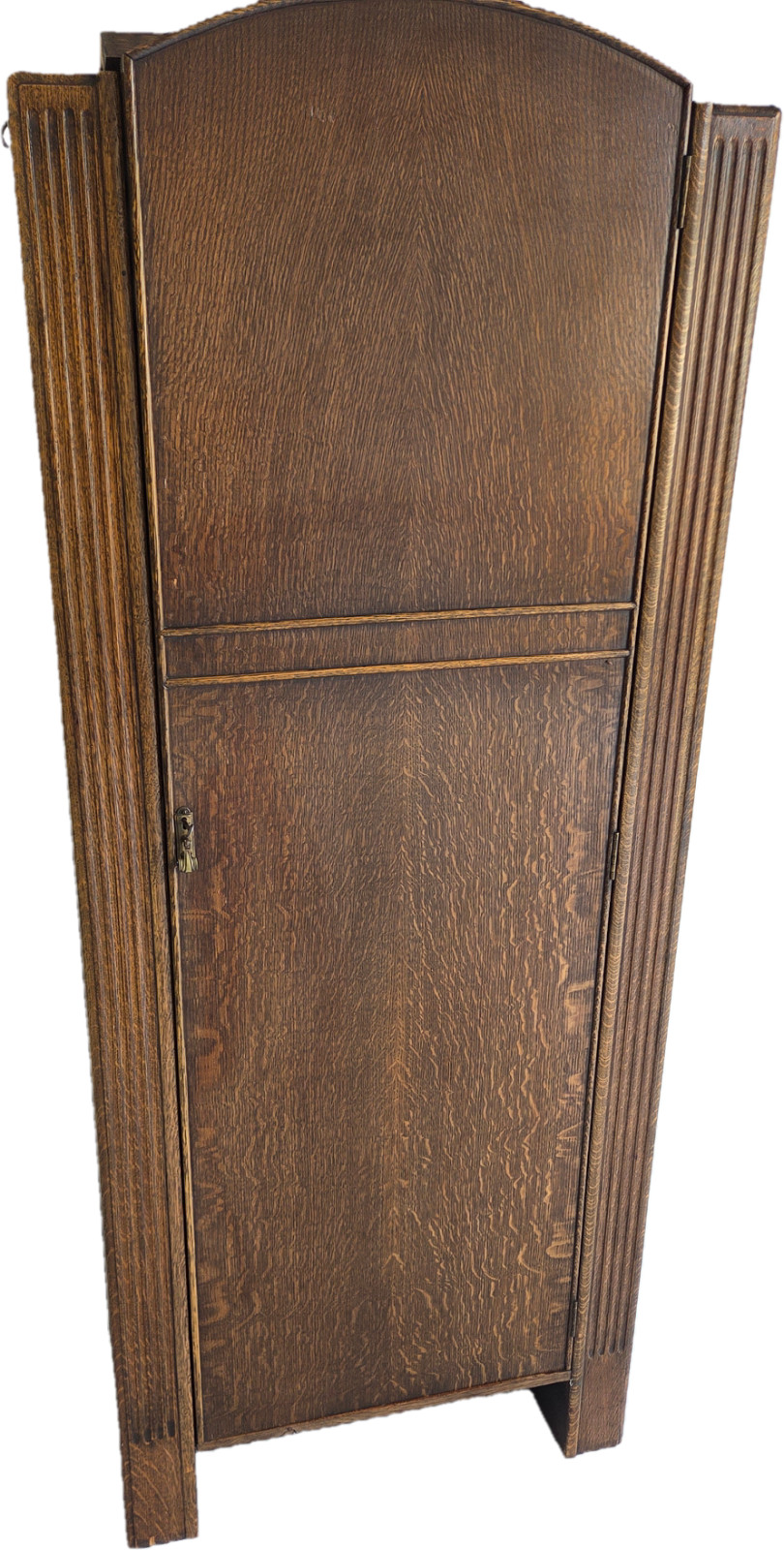 Antique Scottish Tiger Oak Hall Wardrobe by Gardner & Son, Glasgow (c.1910)