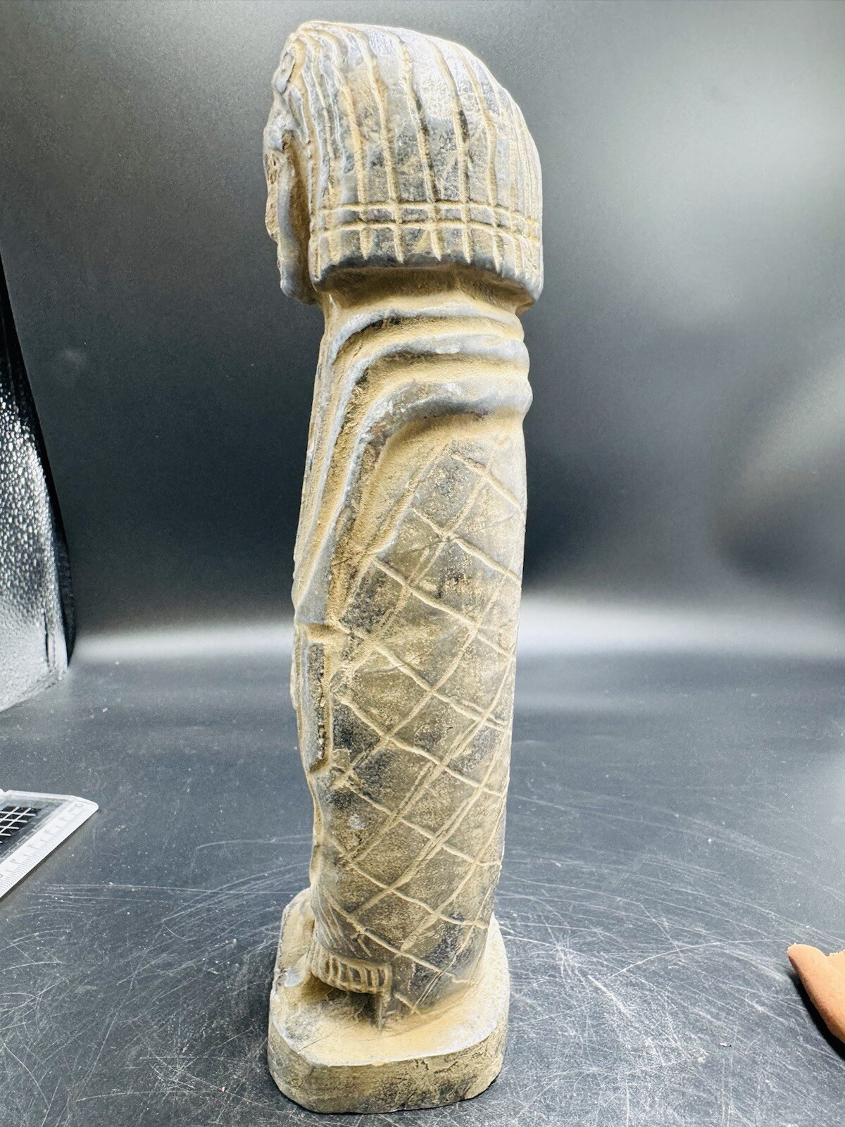 Intercultural Ancient Near Eastern Backtrian Queen Stone Statue 1st Centur