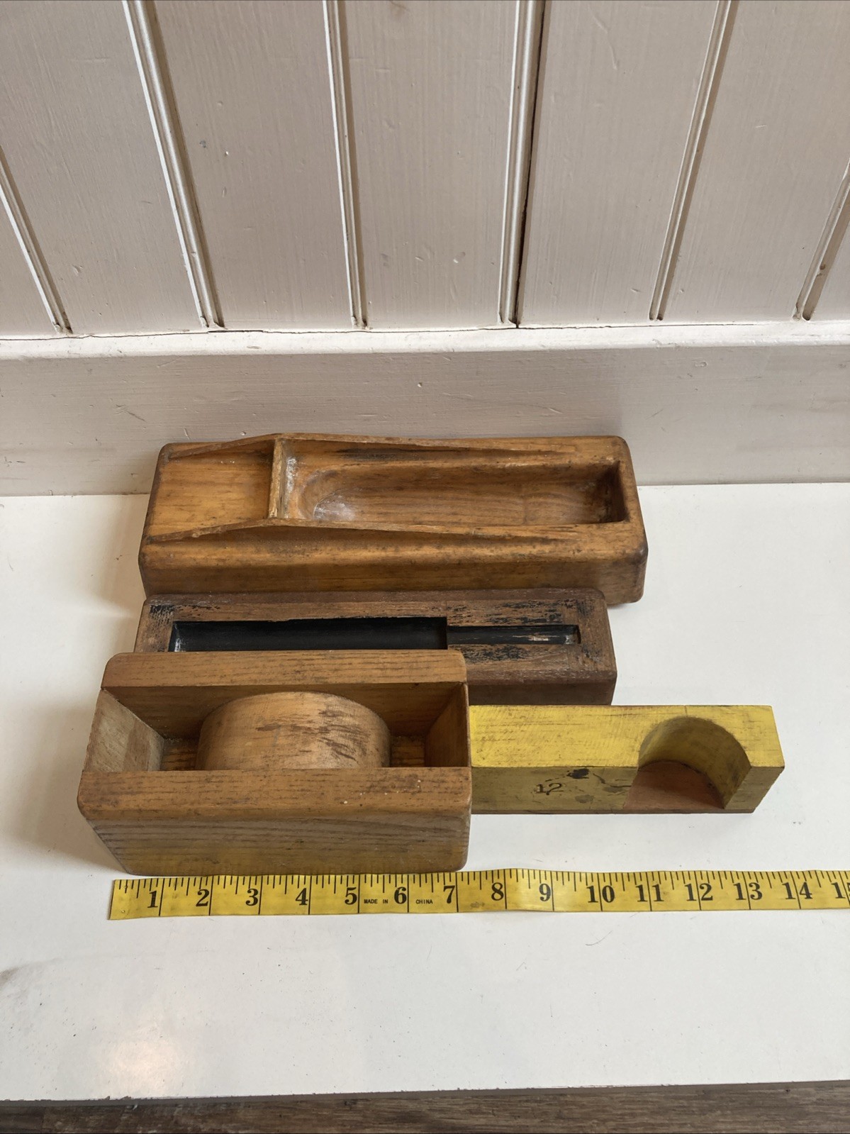 Vintage Lot Of Wooden Molds Food Or Industrial? 4 In Lot As Is