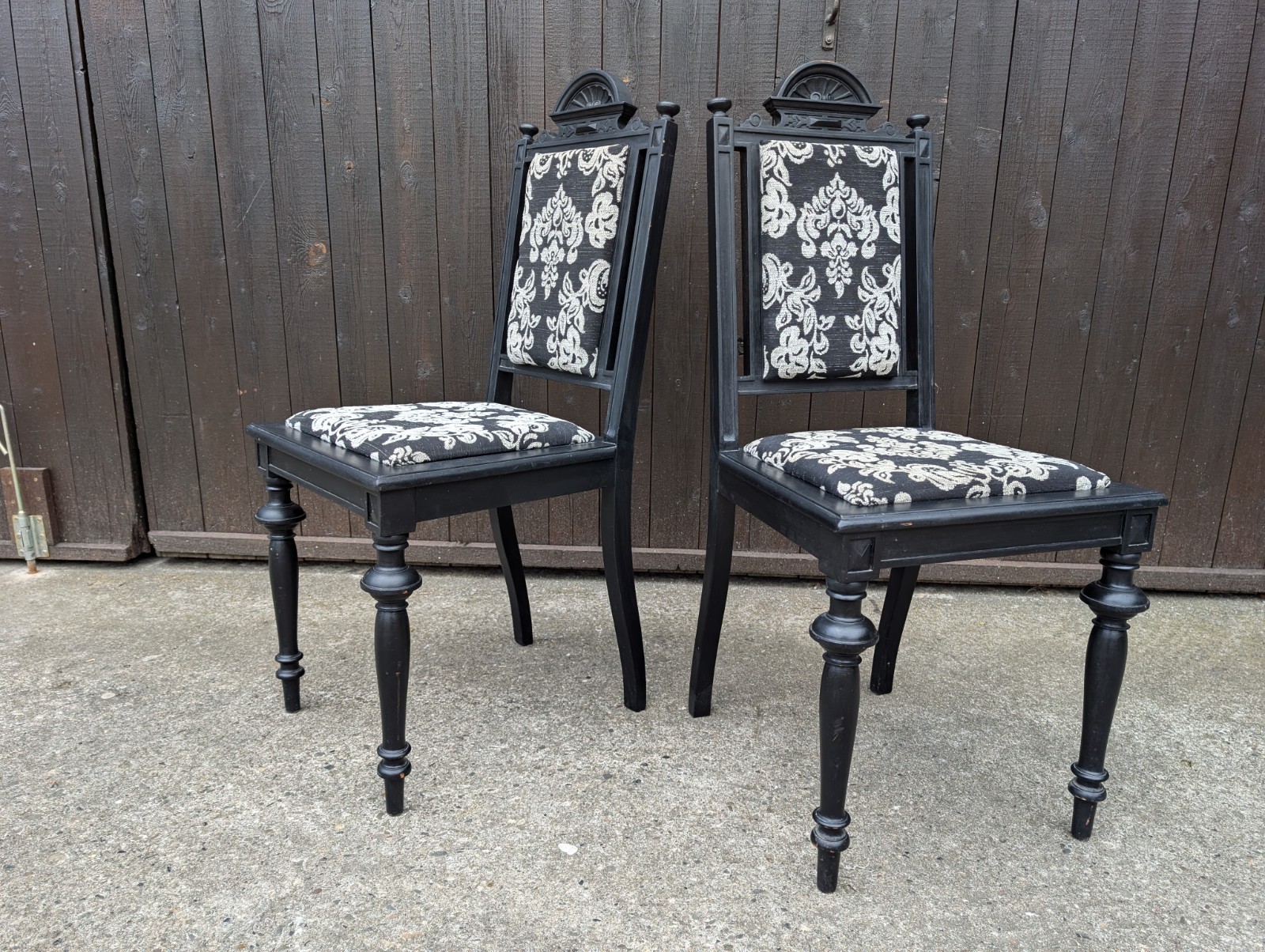 2X Art Nouveau Dining Room Chair Bauhaus Old & Antique Vintage Around 1900