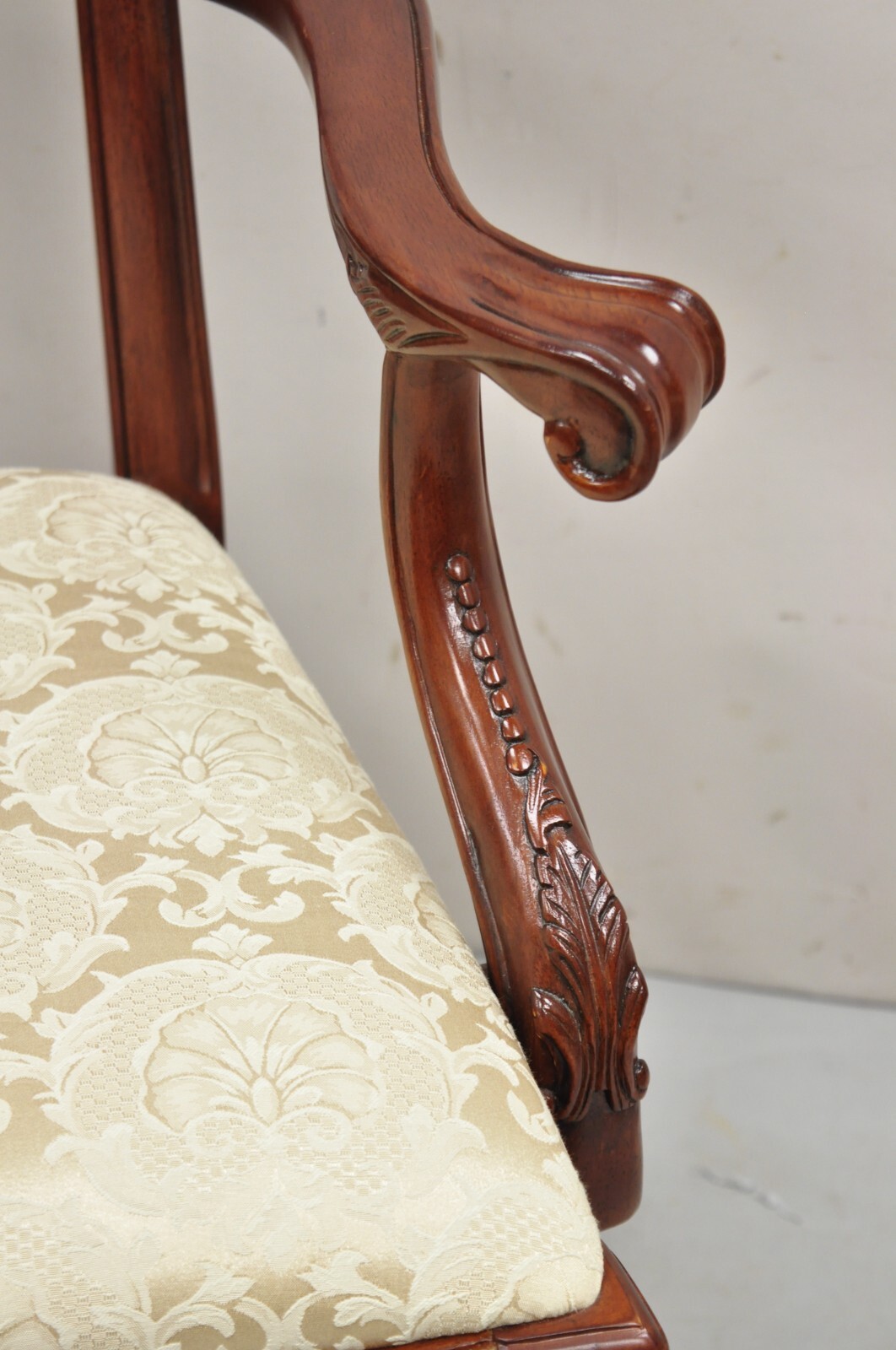 Chippendale Style Carved Mahogany Ball and Claw Dining Room Chairs – Set of 8