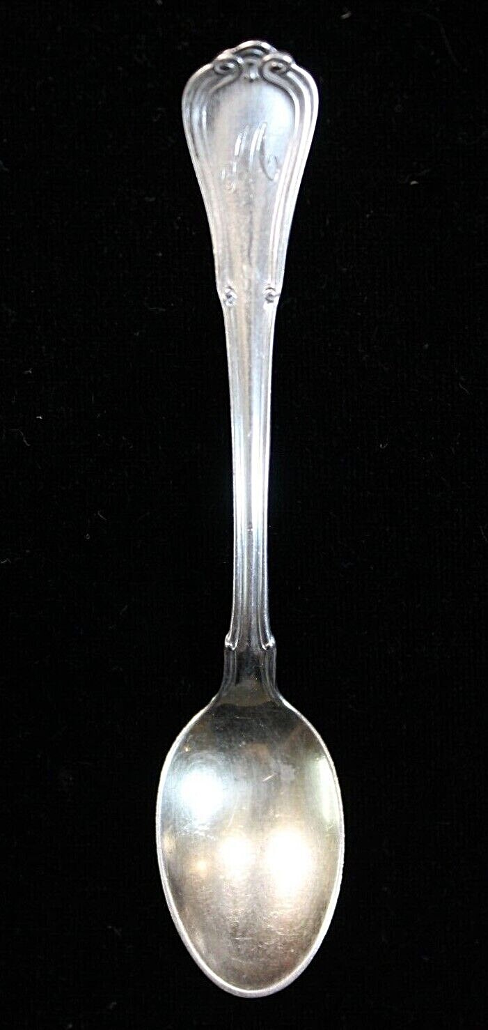 Gorham Silver Norfolk-Villa Goldwash Demitasse Spoon Mono “M” (1903) ~7.5g