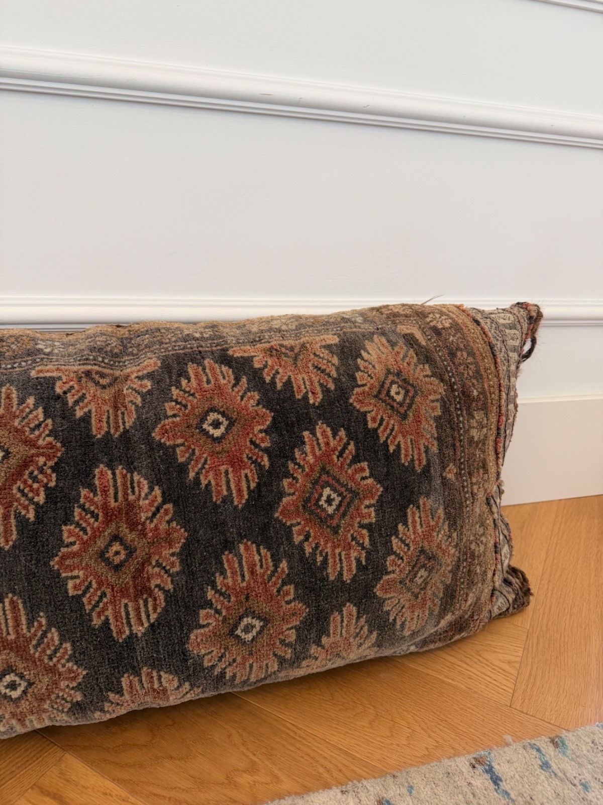 antique turkish saddle bag handwoven pillow