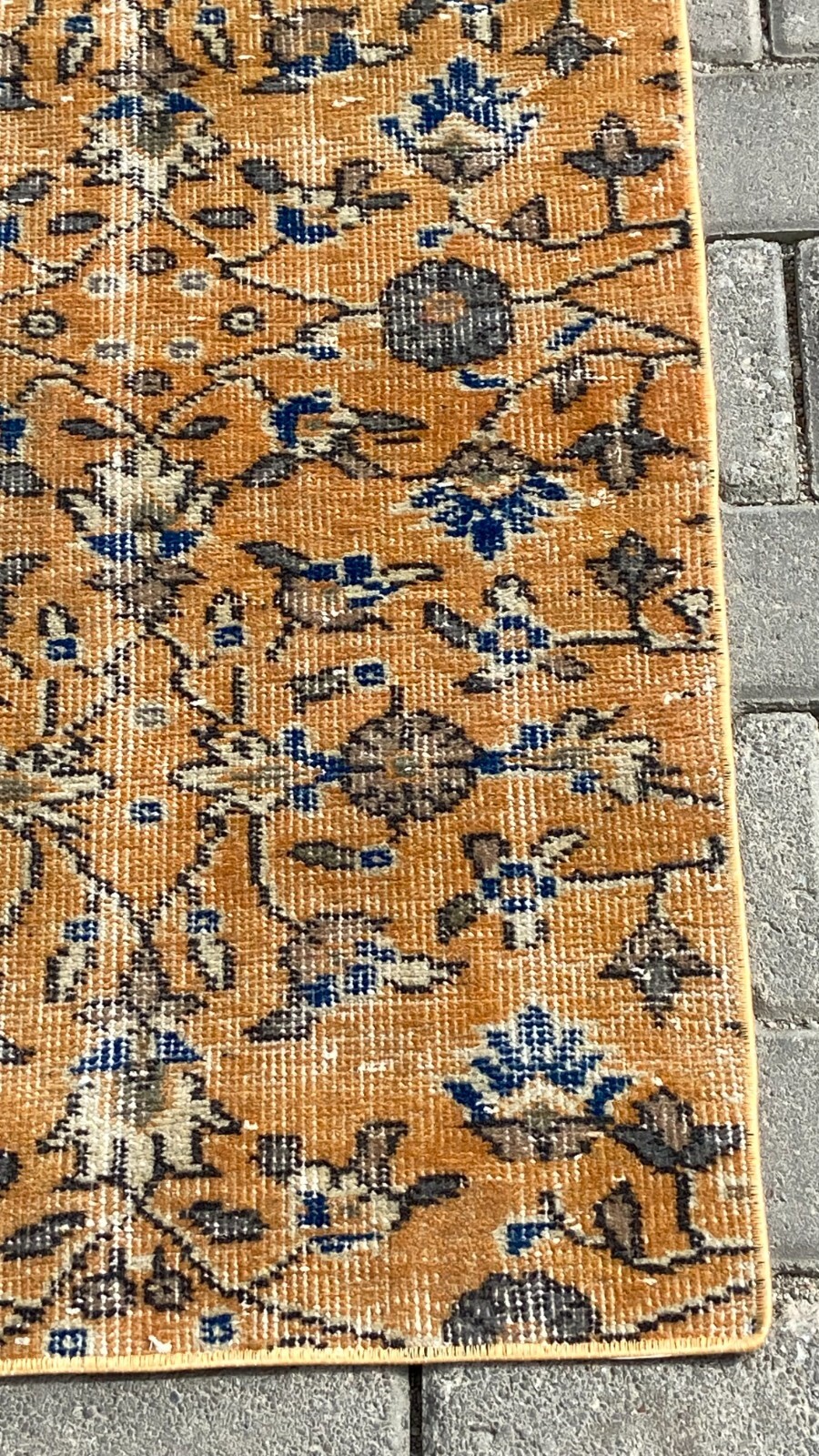 Orange Runner Rug, 1.8×7.1 ft Runner Rug, Kitchen Runner Rug, Turkish Runner Rug