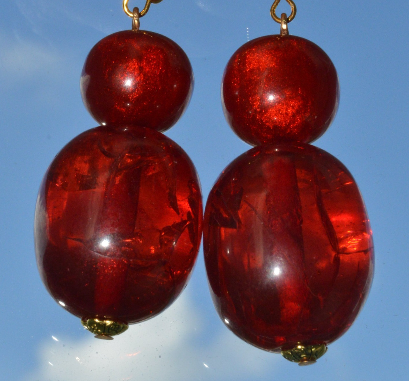 ✅RUSSIAN SOVIET BALTIC CHERRY AMBER SILVER HOOK EARRINGS BAKELITE NECKLACE WATCH