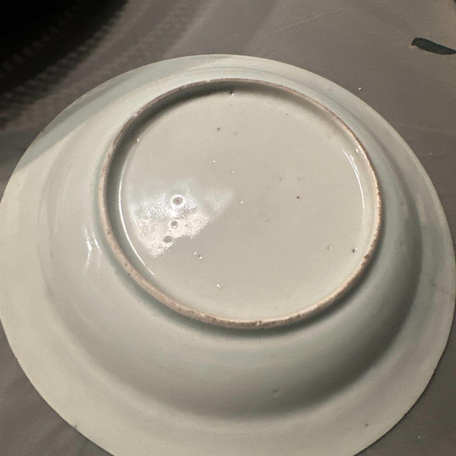 Antique Chinese 7.5” Export Canton Blue White Plate Porcelain Dish pre-1800