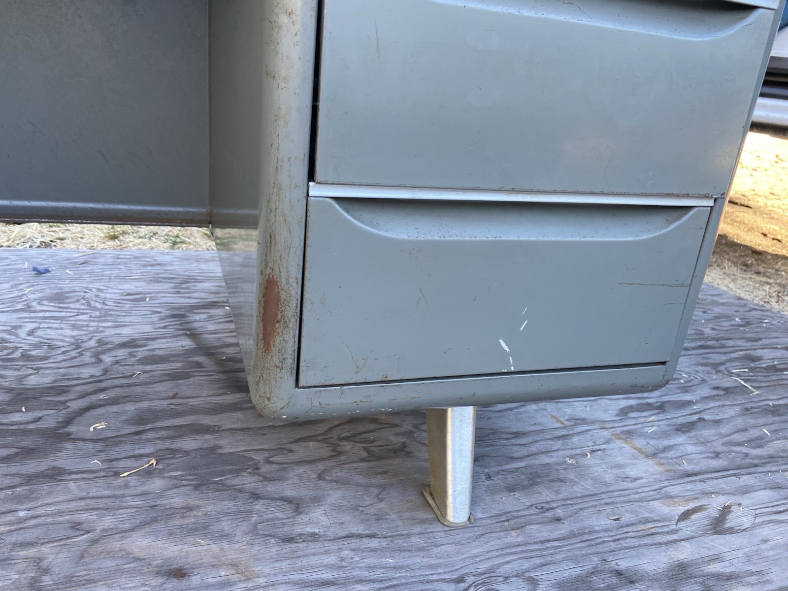 Vintage General Fireproofing Co. Tanker Desk Table- Mid Century