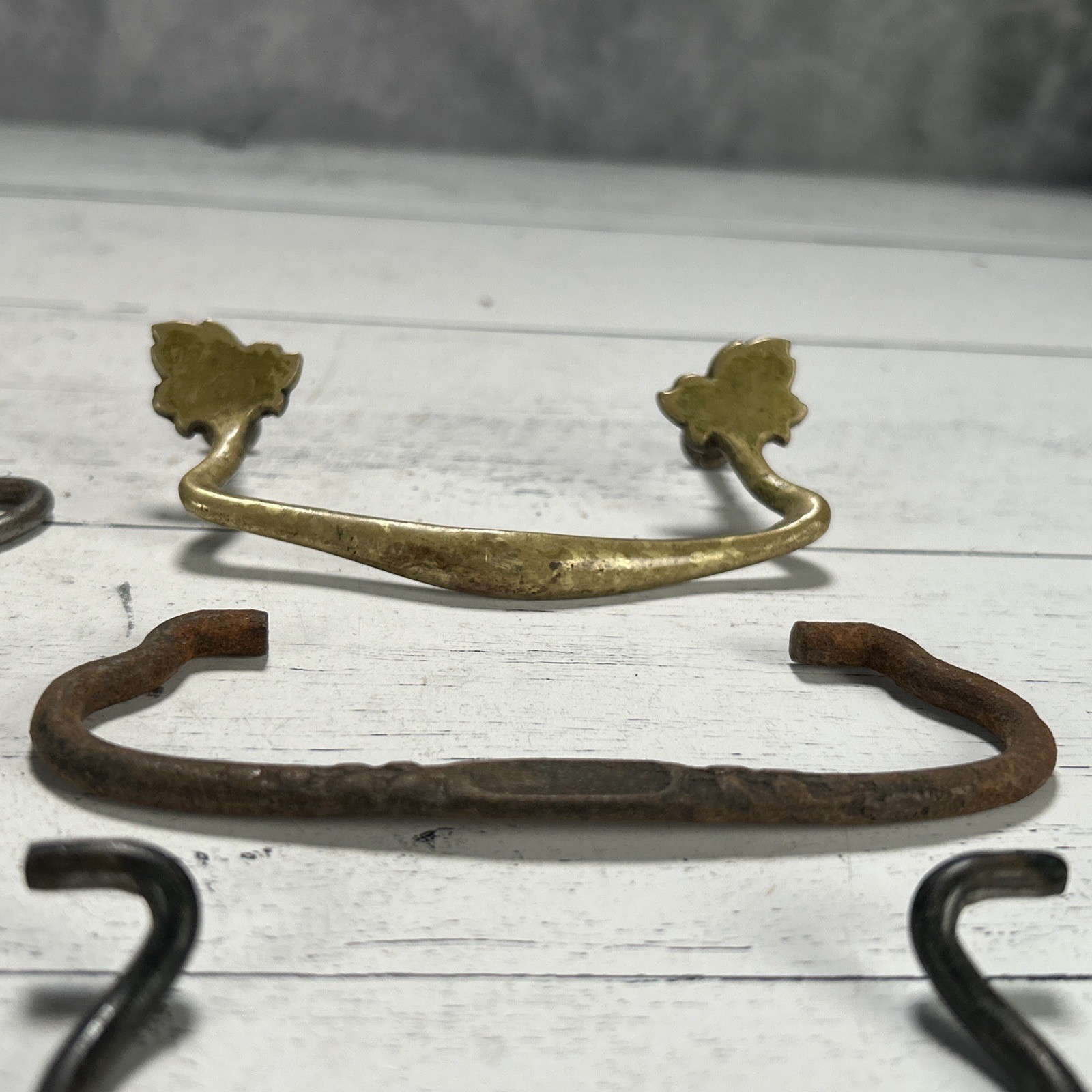 Antique Drawer Pull Bails Lot Brass Cast Iron Steel Victorian Eastlake Assorted