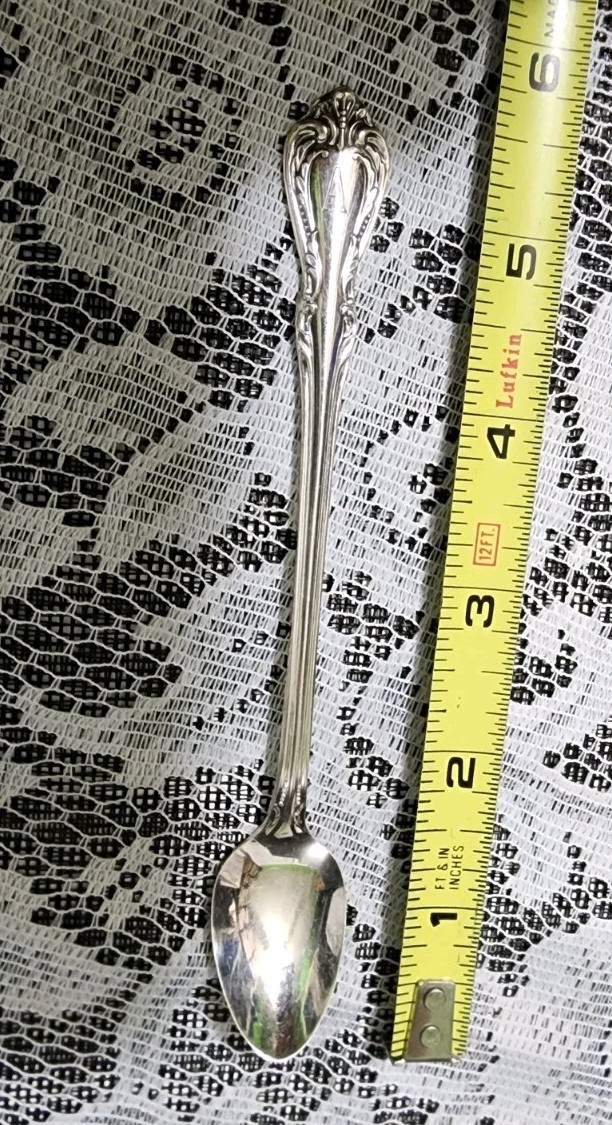 c1958 JASMINE/CHALICE/ HARMONY SILVERPLATED 👶INFANT FEEDING SPOON MONOGRAMMED A