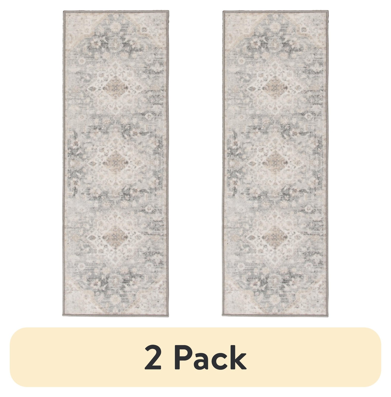 New (2 pack) Mainstays 20″ x 60″ Persian Medallion Indoor Runner Rug