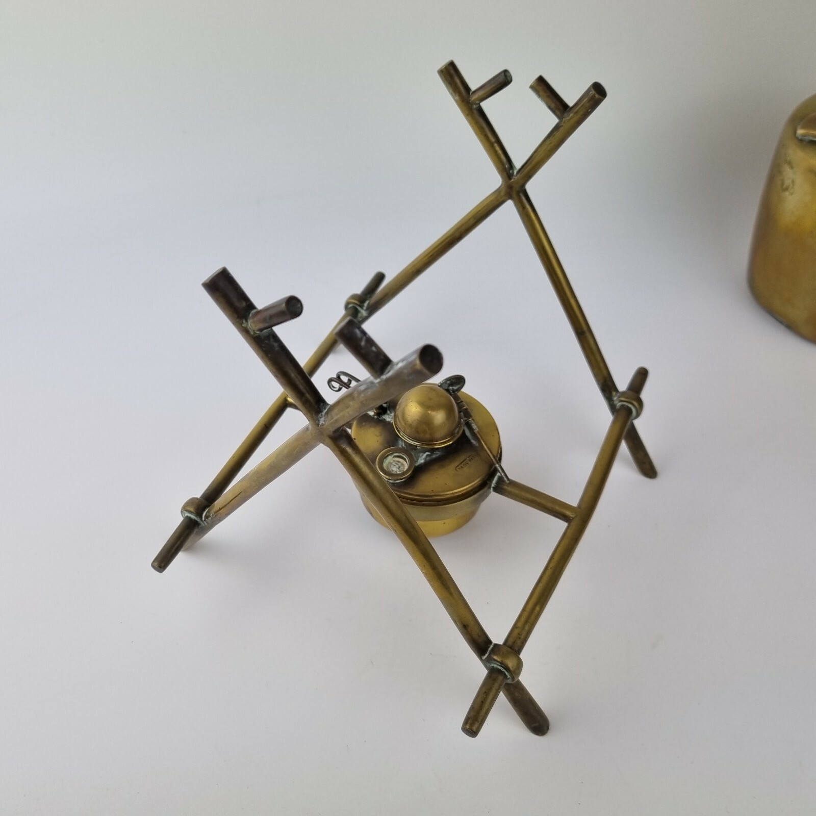 Antique Arts & Crafts Brass & Copper Spirit Kettle, Stand Burner William Soutter