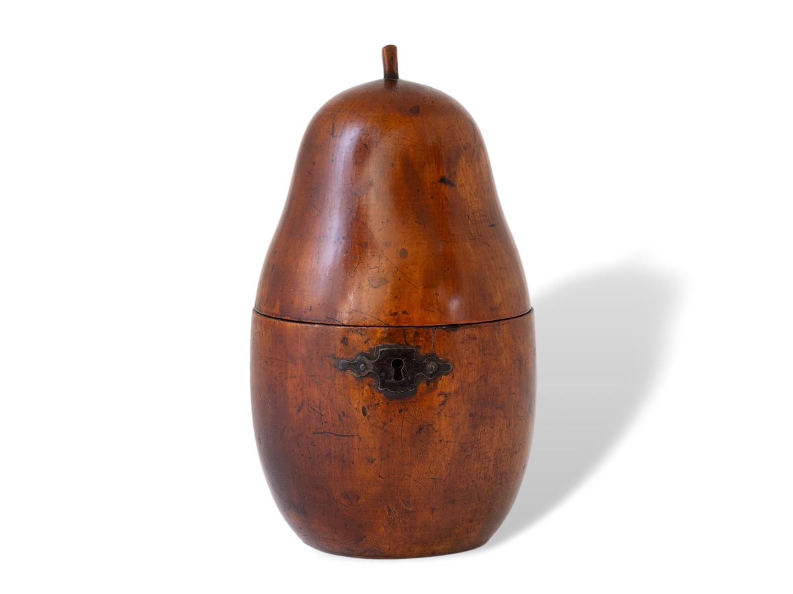 Genuine Antique Continental Novelty Pear Fruit Tea Caddy Circa 1800