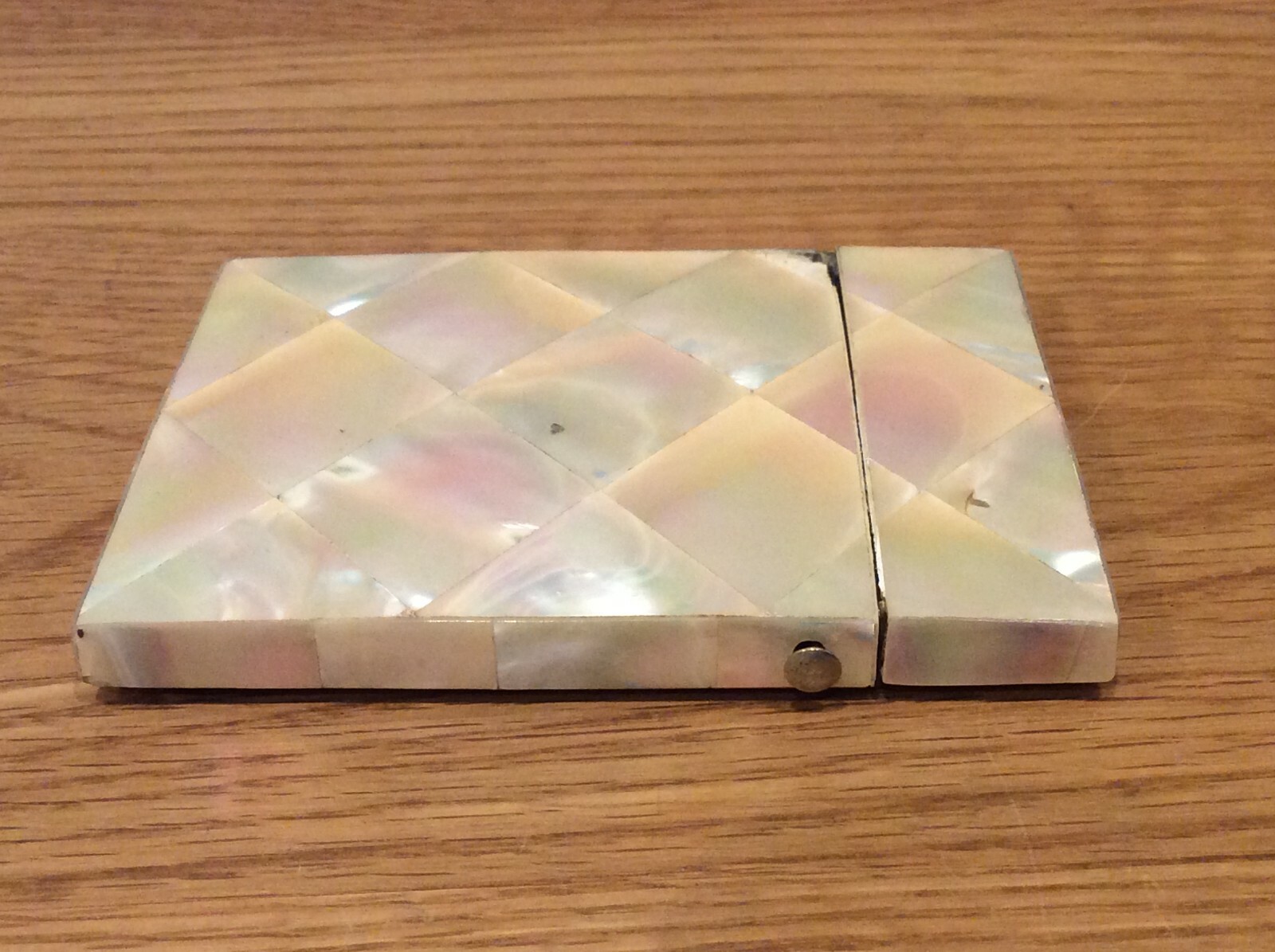 Victorian Mother of Pearl and Silver Card Case Available Worldwide