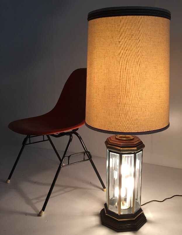 Vintage Retro Mid Century Danish Modern Circa 1970s Infinity Octagon Lamp