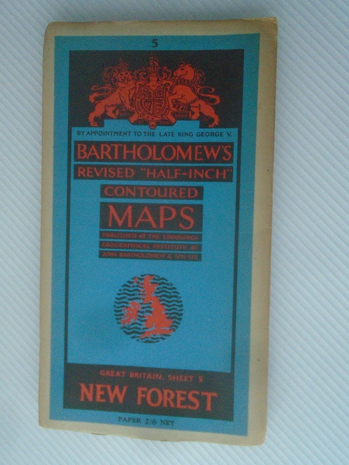 Barts. Map as OS New Forest 1947 Portsmouth, Southampton, Bournemouth, Salisbury