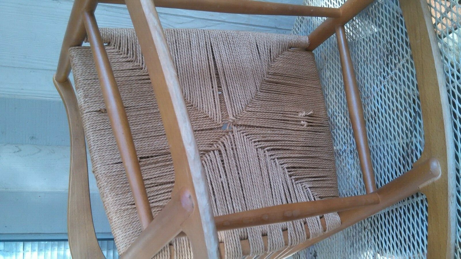 MID CENTURY DANISH MODERN BEECH J16 ROCKING CHAIR by HANS WEGNER for FREDERICIA