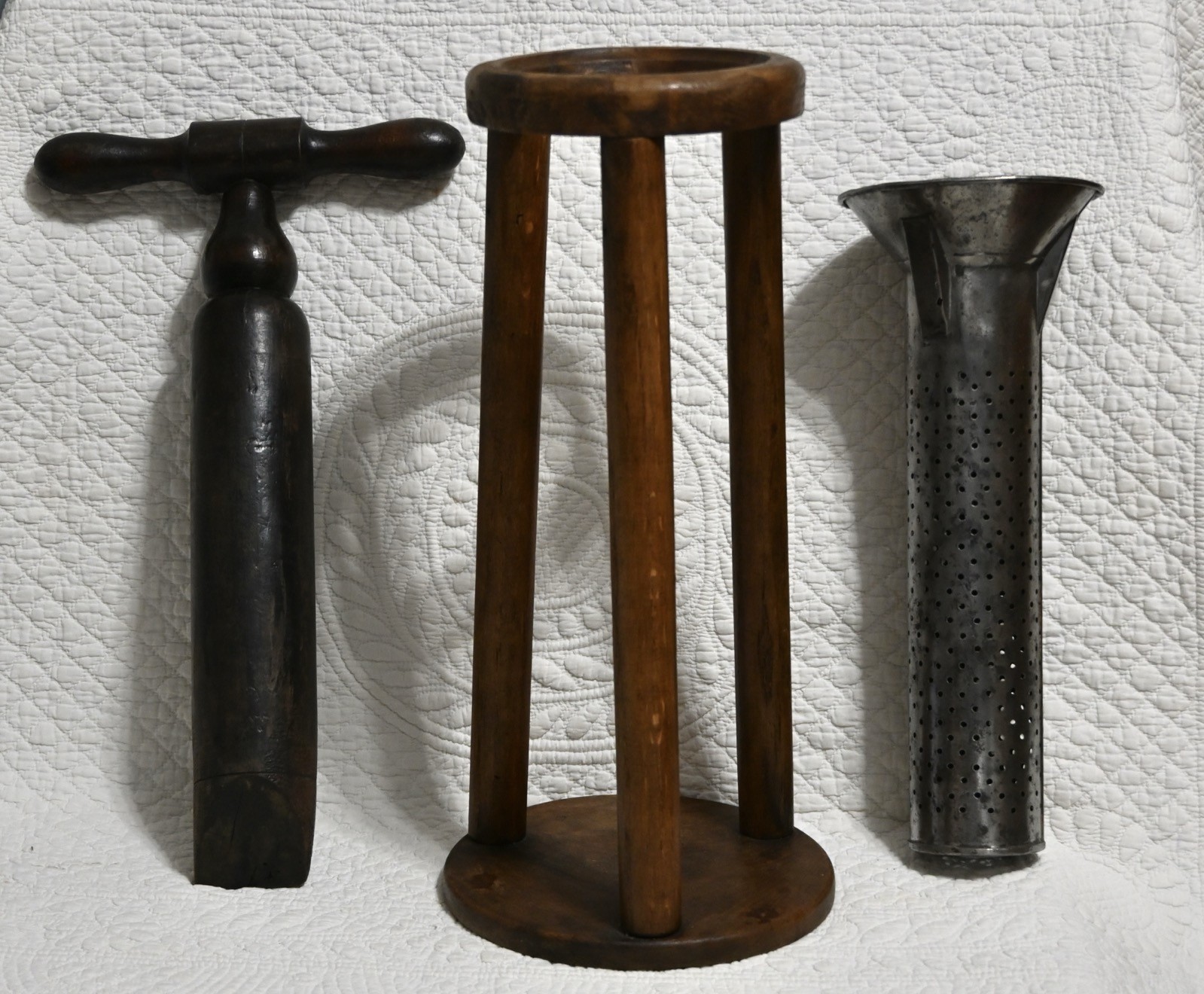 FRENCH 19thc XL INDUSTRIAL RESTAURANT KITCHEN EQUIPMENT ~ ANTIQUE POTATO RICER
