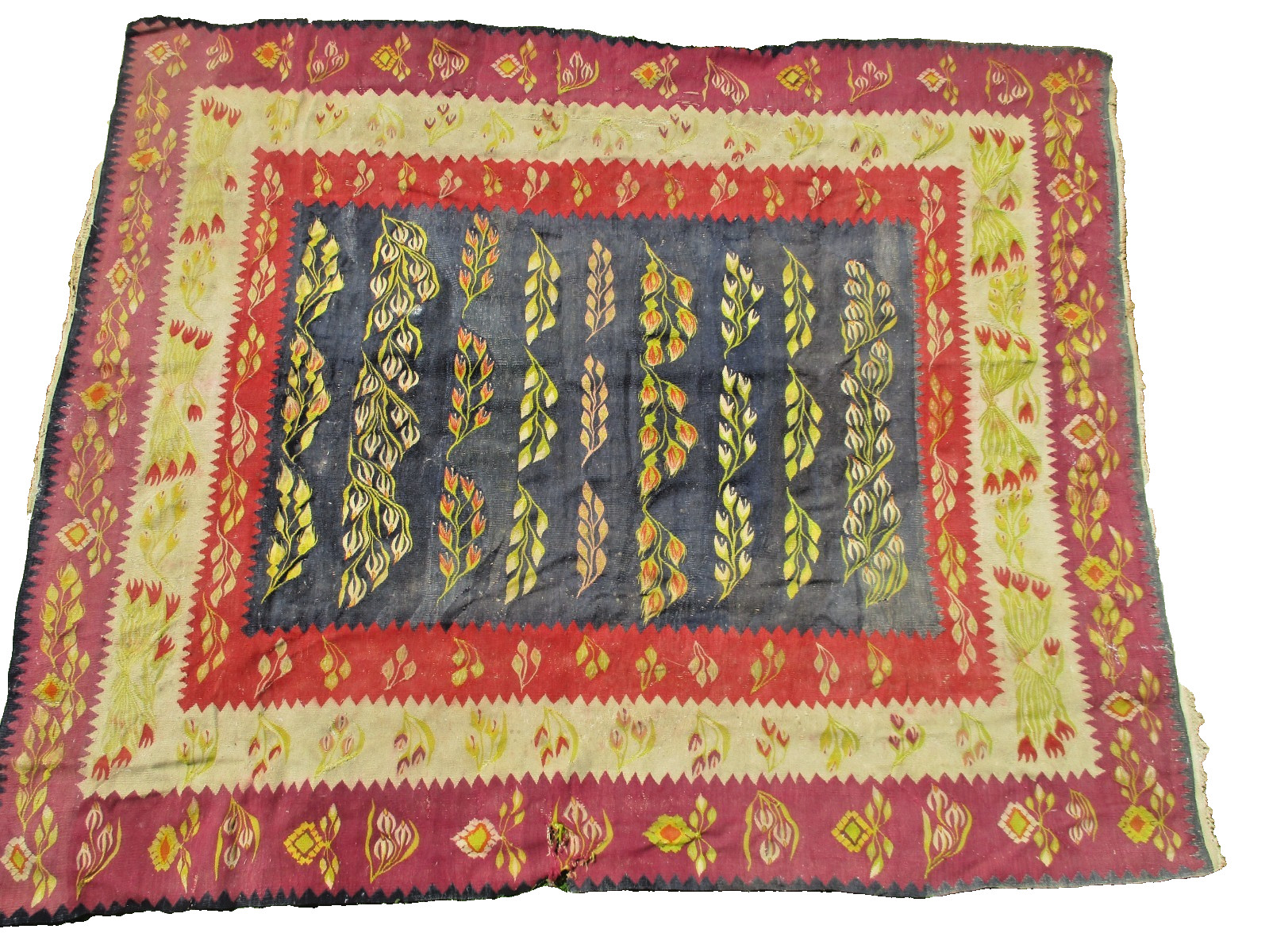 antique kilim flatweave hamadan oriental rug 8′ x 10′ carpet