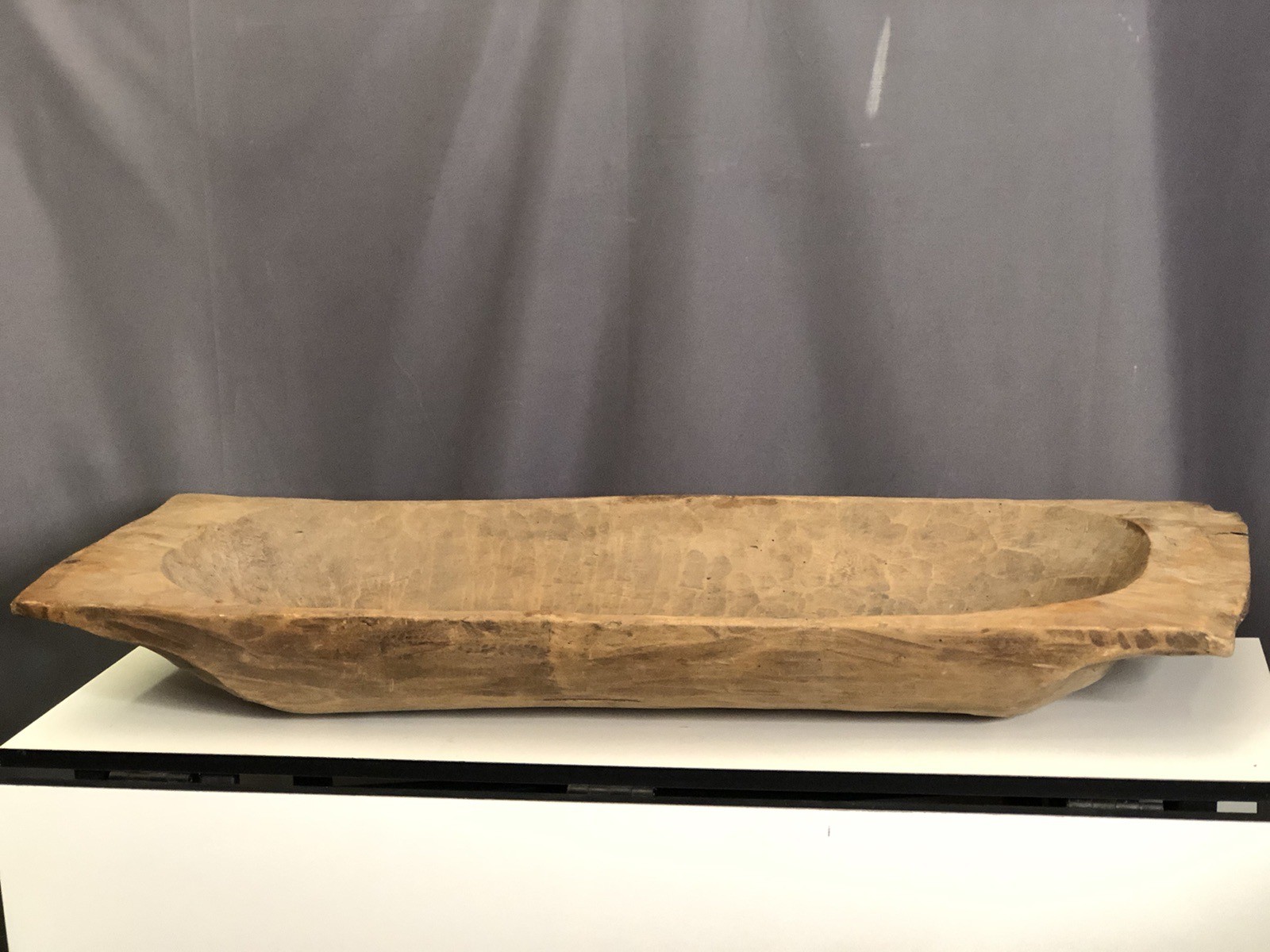 Vintage Large Primitive Hand Carved Bread Dough Bowl Farmhouse Trencher 34″