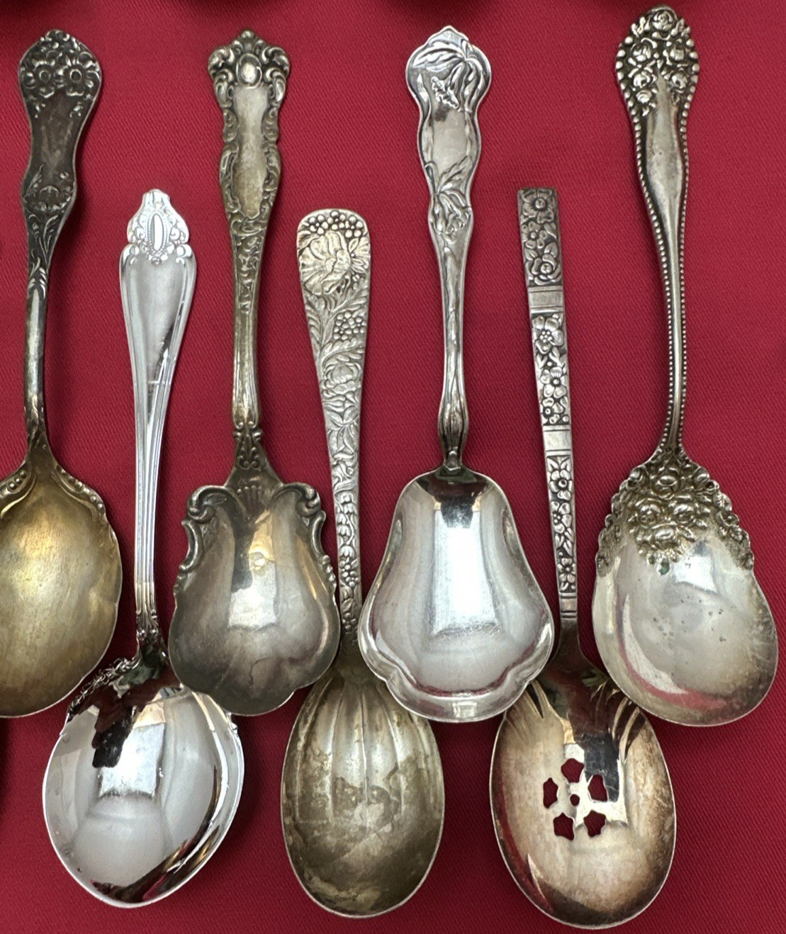 30 Pc Antique to Vintage Mix Silverplated SUGAR SPOONS SHELLS SHOVELS & SIFTERS
