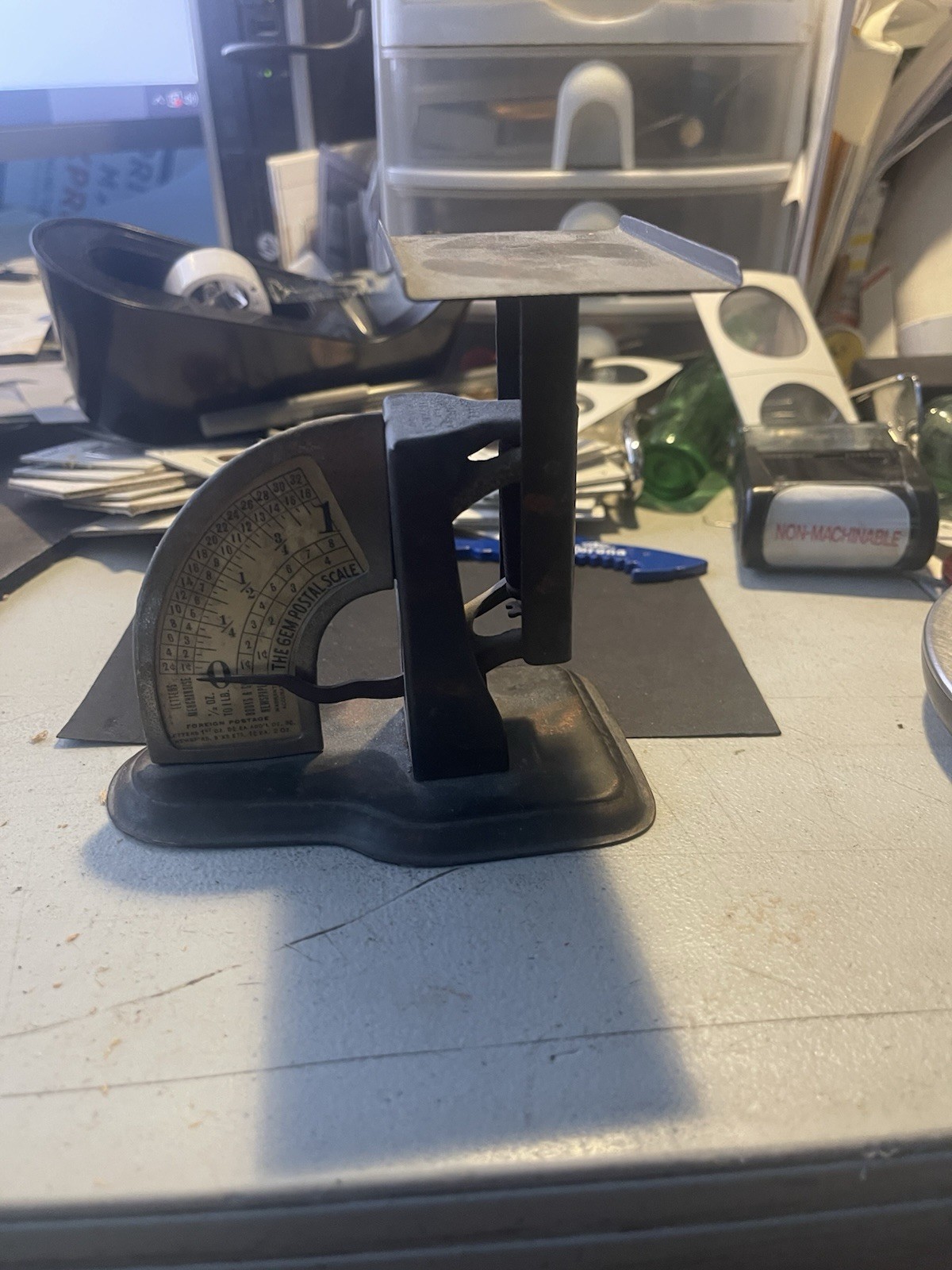 Vintage Antique Original The Gem Postal Scale Working and Accurate 4.5 in