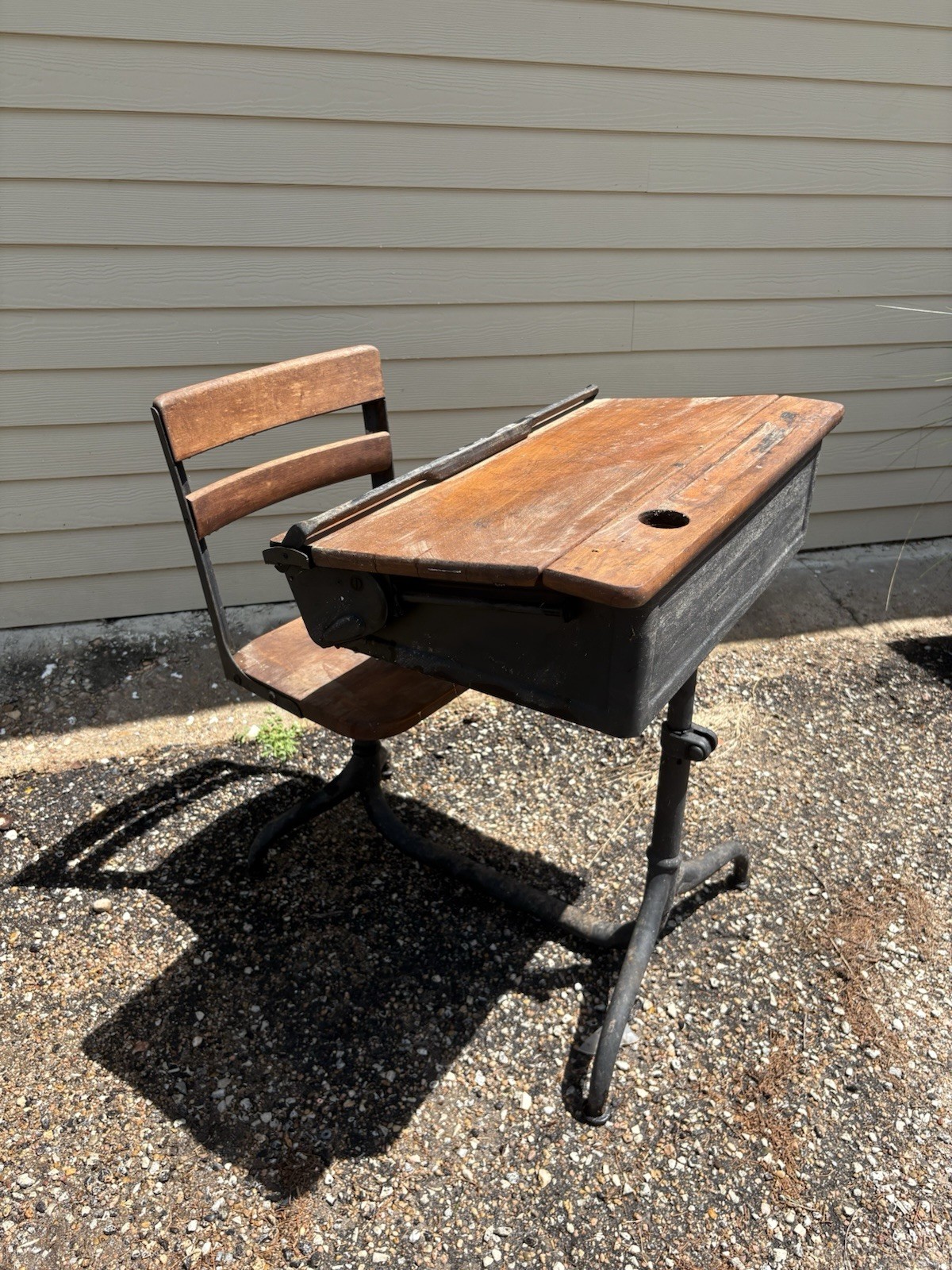 Antique 1930s/1940s Children’s School Desk By American Seating Company