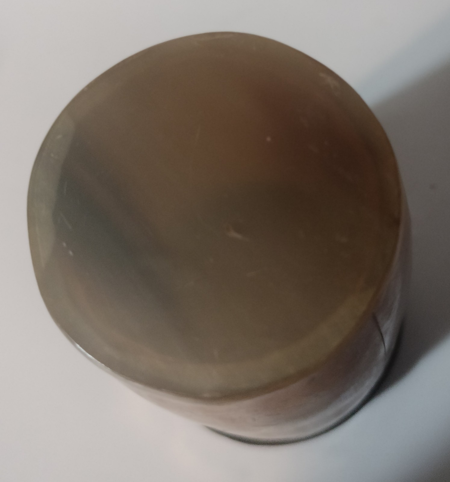 19th Century Antique Horn Antler Beaker With Brass Trim and Shield