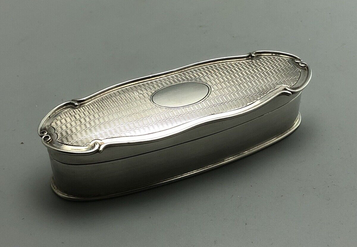 Antique Silver RIng Box Goldsmiths London 1905 82g FDZX